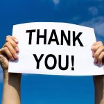 thank you, concept written on the paper