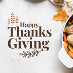Brown Happy Thanksgiving Instagram Post (Facebook Cover)
