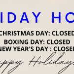 holiday hours banner